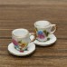 8pcs Porcelain Vintage Tea Sets Teapot Coffee Retro Floral Cups Doll House Decor Toy