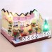 Hoomeda LY001 Herb Tea Vanilla Milk Tea House DIY Dollhouse With Music Light Cover Miniature Model