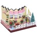 Hoomeda LY001 Herb Tea Vanilla Milk Tea House DIY Dollhouse With Music Light Cover Miniature Model