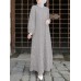 Women 100% Cotton Abaya Kaftan Lace Patchwork Casual Wedding Midi Dress