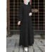 Women 100% Cotton Abaya Kaftan Lace Patchwork Casual Wedding Midi Dress