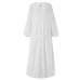 Women 100% Cotton Abaya Kaftan Lace Patchwork Casual Wedding Midi Dress