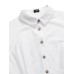 Women Basic Button Down Front Lapel Solid Color Long Sleeve Shirt Dress