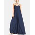 Womens Casual  Sleeveless Solid Summer Long Maxi Dress