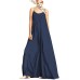 Womens Casual  Sleeveless Solid Summer Long Maxi Dress