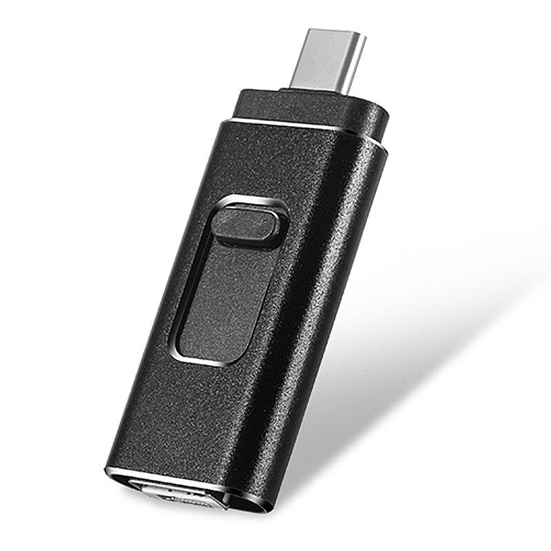 4 in 1 USB Flash Drive USB/Micro/iP/Type-C OTG Switchable Interface Pendrive 64GB/128GB/256GB/512GB Memory Drive for iPhone Android PC
