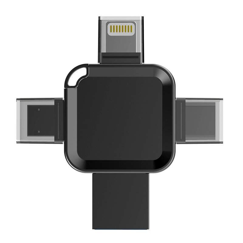 Bakeey 4-in-1 USB3.0 Flash Drive USB/Type-C/iP/Android OTG Pendrive 100MB/S High Speed Metal U Disk for PC Laptop Phone