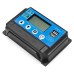 10/20/30/40/50A PWM Solar Controller LCD Solar Charge Controller Accuracy Solar Panel Battery Regulator