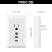 2.4A Fast Charging Intelligent Charger 3 In 1 US Plug Smart USB Wall Socket With LED