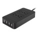 2500W Power Strip Socket 4 AC Outlets 4 USB Ports Charger Smart Power Switch Socket US