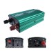 3000W Power Inverter DC 12V/24V To AC 110V/220V Transformer with USB Universal Socket Charge for RV Modified Sine Wave Green