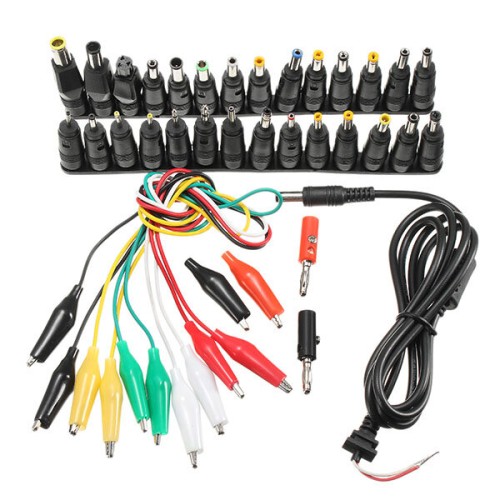 37Pcs Universal AC DC Jack Charger Connector Plug AC DC Power Adapter for Laptop Notebook with Cable