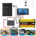 6000W DC 12V To AC 110V/220V intelligent screen solar power inverter 18V 18W solar panel 30A 12V/24V solar converter kit