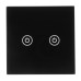 AC100-250V 1 Way 2 Gang Tempered Glass Remote Control Touch Switch Light Wall Switch