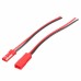 Excellway® 10 Pairs 2 Pins JST Male & Female Connectors Plug Cable Wire Line 110mm Red