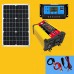 Solar Power Generation System Kit Dual USB 18W 18V Mono Solar Panel+ 4000W Power Inverter w/ Bluetooth Speakers and FM Radio+30A Solar Charge Controller Solar System Set