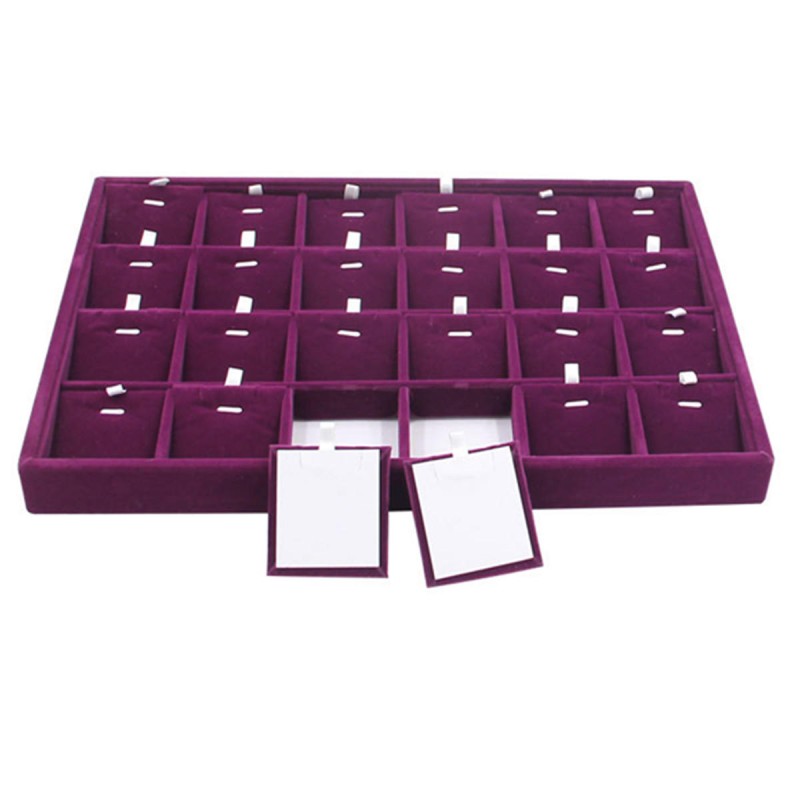 Velvet Jewelry Ring Earring Display Tray Holder Organizers Storage Box Showcase Tray Rack