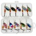 10Pcs 3.5g Sequin Bait Set Artificial Hard Fish Bait Metal Wobbler Fishing Kit Sea Fishing Tool
