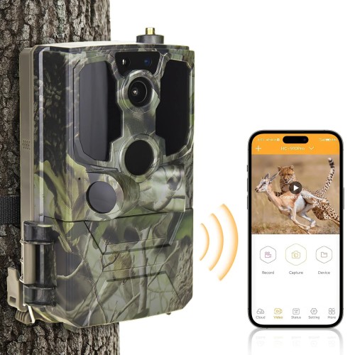 14MP Wildlife Trail Hunting Camera 4G Live Stream Support 2.7K HD Video Resolution Waterproof Motion Detection Dual PIR Night Vision  Camera for Outdoors Photography