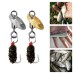 3Pcs Gold & 2Pcs Silver New Fishing Bait Fly Fishing Lure Fishing Spoon Trout Lure Single Hook Swivel Spoon Lure Rotating Sequin Spoon Lure