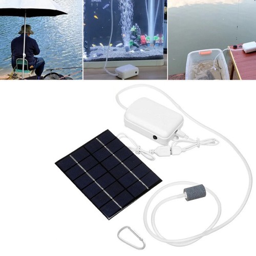 Household Oxygen Pump Solar Powered Low Noise Air Pump For Outdoor Pool Pond Balcony Aquarium Accessories Fishing