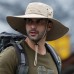 Outdoor Hat Sun Protection Waterproof Fisherman Hat Breathable Men and Women's Sun Hat 12cm Brim Outdoor Sports  Panama Hat Bucket Hats