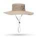 Outdoor Hat Sun Protection Waterproof Fisherman Hat Breathable Men and Women's Sun Hat 12cm Brim Outdoor Sports  Panama Hat Bucket Hats