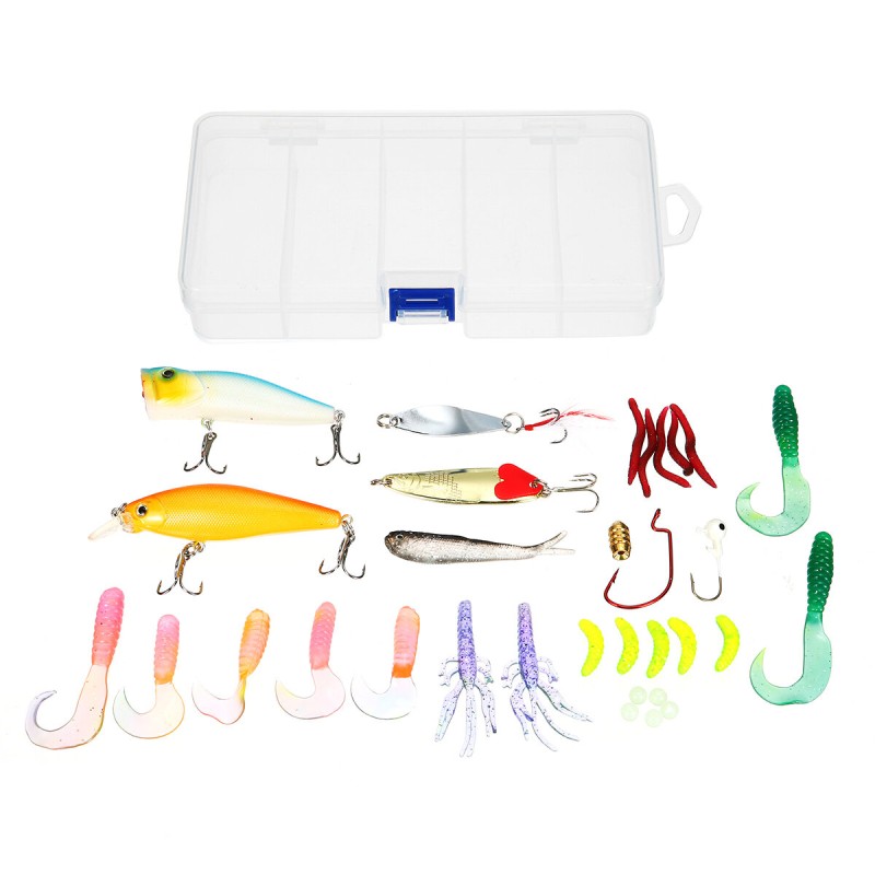 ZANLURE 18/20/22/28/29/33 Pcs Fishing Lure Set Fish Bait And Fish Hook Set Multifunctional Fishing Accessories With Box