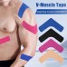 10Pcs Elastic Kinesiology V Tape Breathable Muscle Support Adhesive Elastic Sports Tape for Knees Shoulder Joint Discomfort Relief