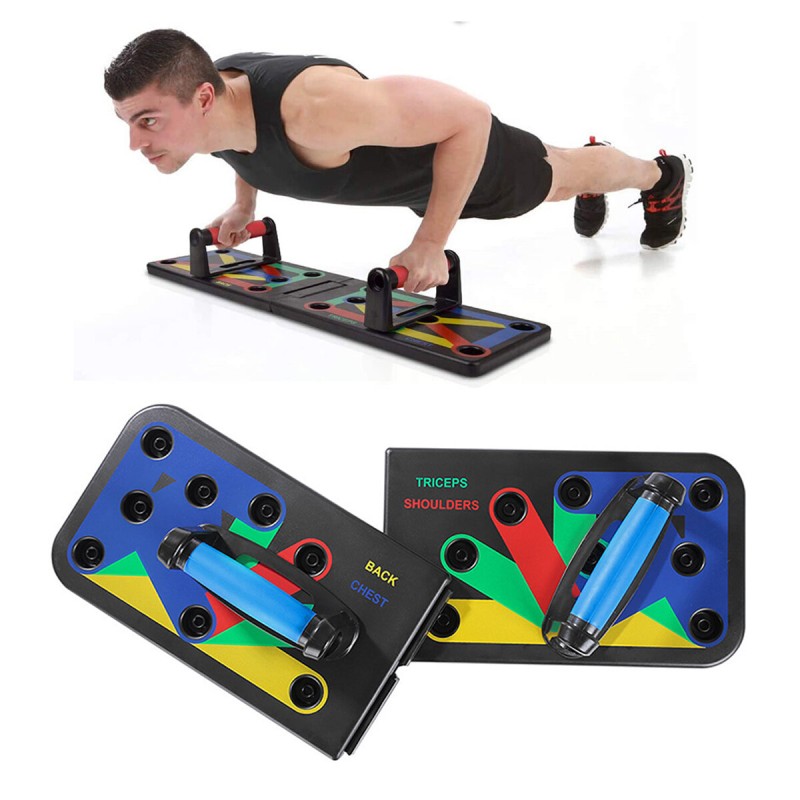 11 in 1 Removable Push Up Stand Board w/ Storage Bag Home Fitness Abdominal Muscle Training Sit-up Equipment