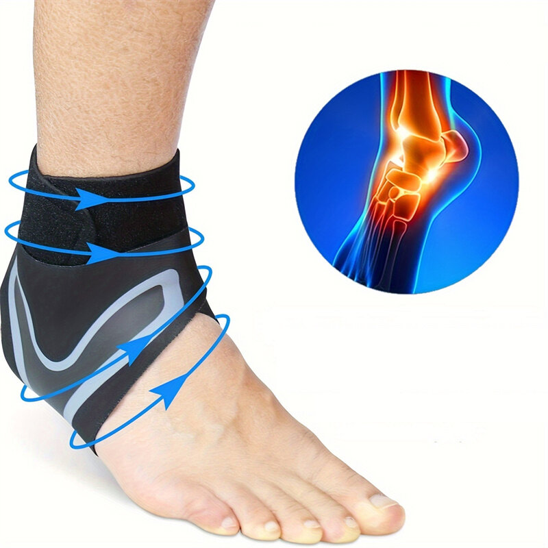 1Pair Ankle Joint Support Breathable Compression Ankle Joint Support Elastic Sprain Foot Cover for Sports Protection