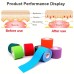 3.8mm*5cm Elastic Kinesiology Tape Breathable Pain Relief Sports Bandage Care First Aid Tape Muscle Injury Sports Tape for Outdoor Gym