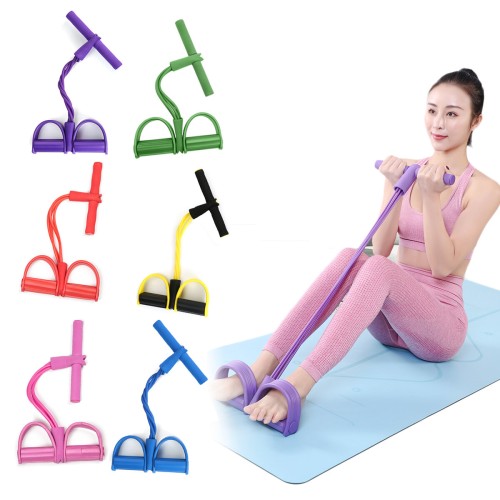 6-Colors Elastic Pull Ropes Arm Leg Muscle Training Home Spring Exerciser Sports Yoga Elastic Band