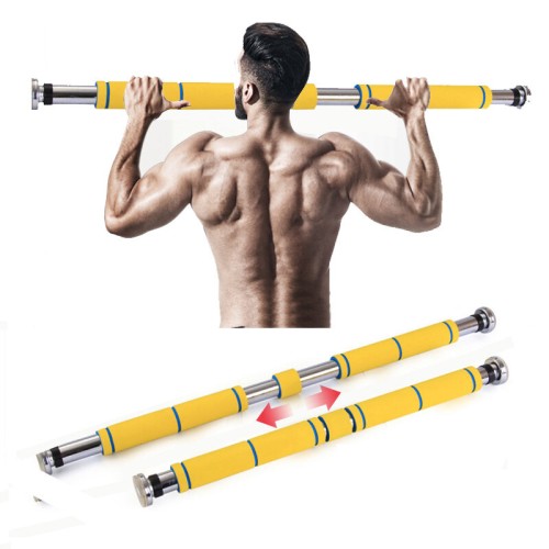 62-100CM Adjustable Doorway Pull Up Bar Sponge Handle NO Screw NO Drilling Horizontal Bar Home Fitness Equipment