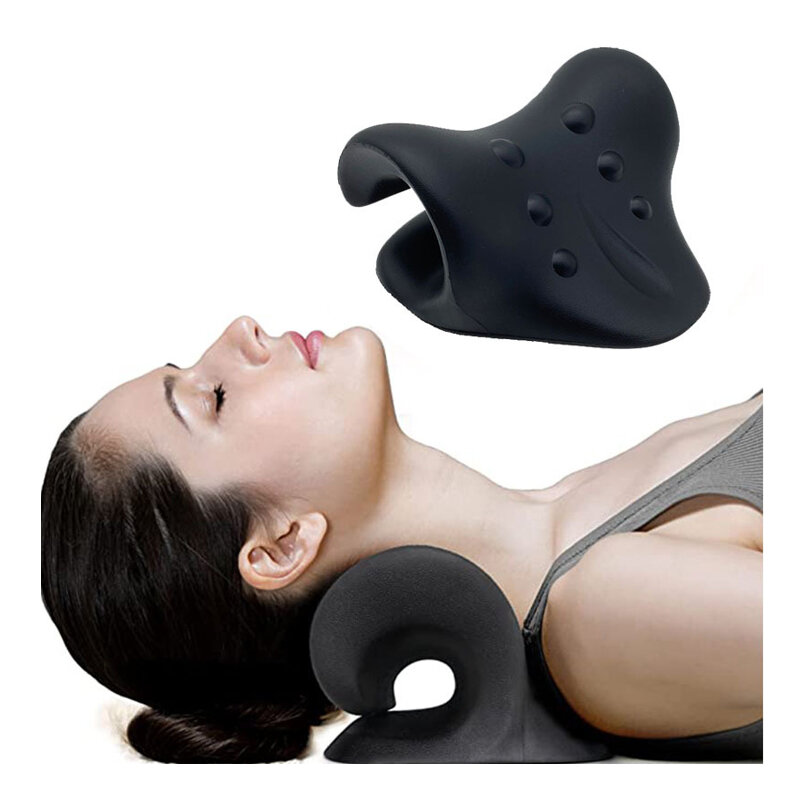 Cervical Spine Pillow Soft Comfortable Neck Shoulder Massager for Side Back Stomach Sleeper