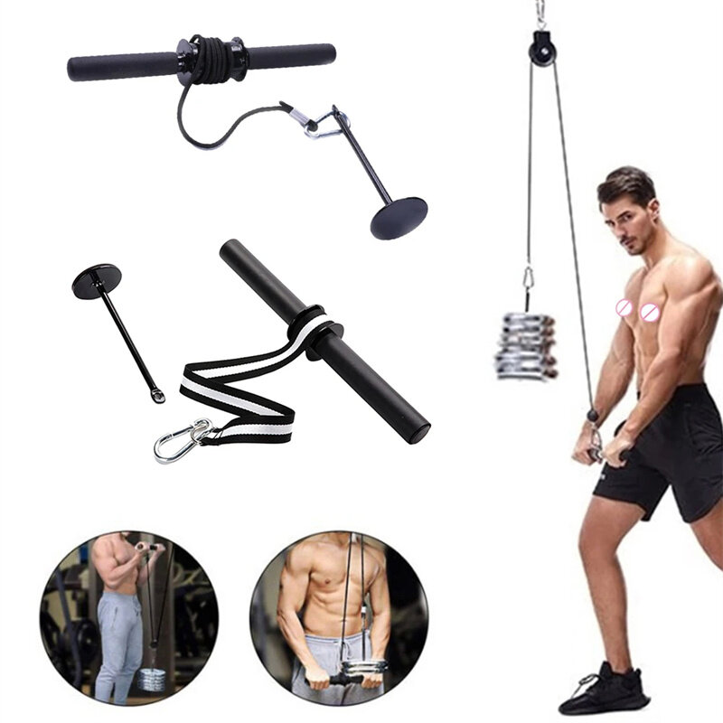 Fitness Strength Trainer Wrist Roller Training Equipment Arm Workout Muscle Exercises Resistance Bands Bar for Body Building