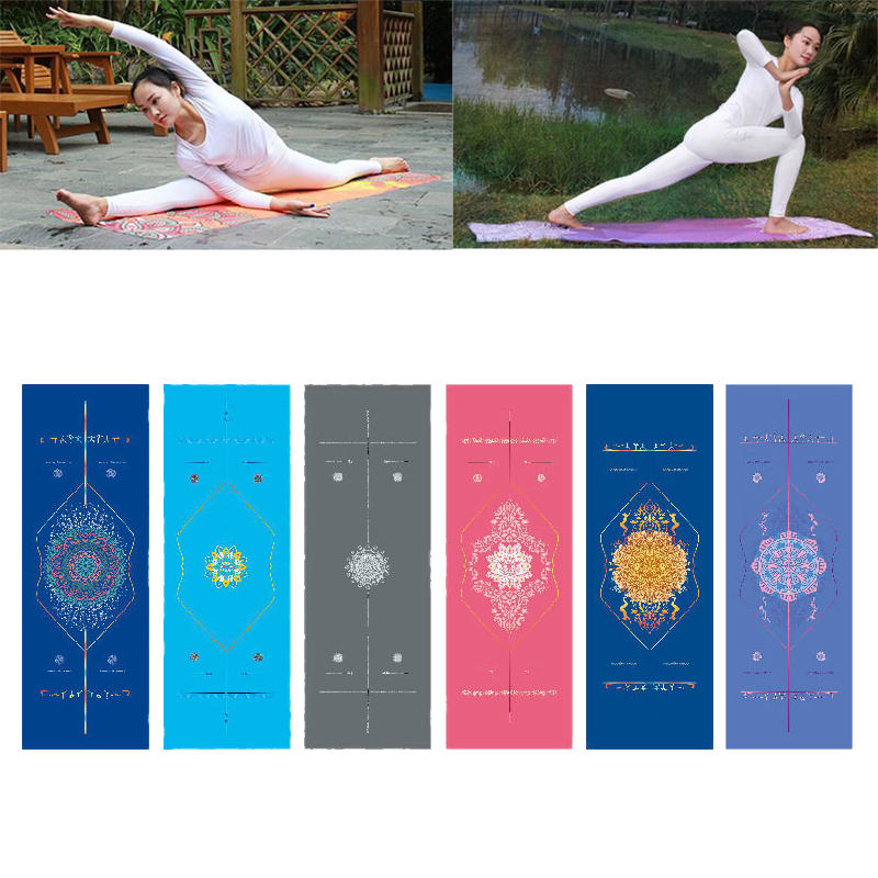KALOAD Microfiber Yoga Towel Double Sides Rhombus Non-slip Super Sweat Absorbent Anti-bacterial Fitness Yoga Mats