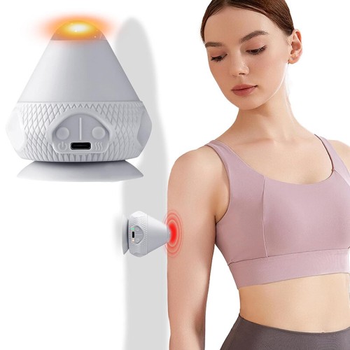 Portable Dual Mode Vibration Heating Massage Ball Adsorption Design USB-C Rechargeable Soft Pain Relieved Massage for Muscle Exercise