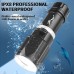 1000 Lumens High Power Diving Scuba Flashlight HP70 Super Bright LED Torch IPX8 Waterproof Rechargeable Flash Light For Diving Fishing Camping