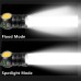 800LM LED COB LCD Screen Digital Display 18650 Flashlight with Battery USB Rechargeable Zoomable Strong Light LED Torch Tail Magnet Cob Side Light Outdoor Camping Lamp