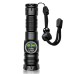 800LM LED COB LCD Screen Digital Display 18650 Flashlight with Battery USB Rechargeable Zoomable Strong Light LED Torch Tail Magnet Cob Side Light Outdoor Camping Lamp