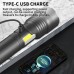 High Power XHP70 Rechargeable LED Flashlight Side Light COB Red And White Light Waterproof Torch Telescopic Zoom USB Hand Lantern For Camping Outdoor Emergency Use