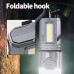 LED+COB Multifunctional Strong Flashlight 1800mAh Type-C Charging Repair Light Emergency Rope Snipper Window Breaker Zoomable Camping Lamp Magnetic Flashlight for Camping, Hunting, Fishing, Climbing