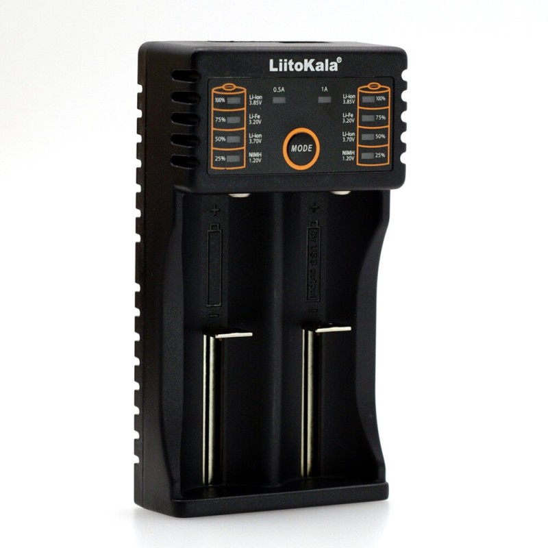 LiitoKala Lii-202 18650 Battery Smart Charger Lii202 For 18650, 18490, 18350, 17670, 17500, 16340(RCR123), 14500, 10440 Rechargeable Battery  Charger