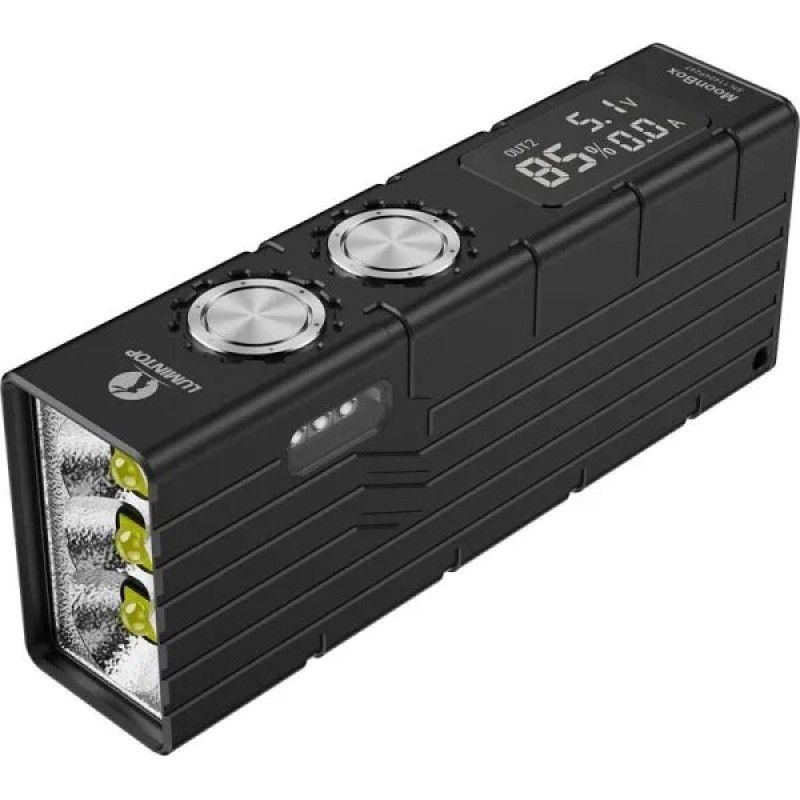 Lumintop Moonbox 3x XHP50.2 10000LM High Powerful LED Flashlight with Sidelight Bright LCD Display Flood Beam Portable LED Torch Rechargeable Outdoor Flash Light