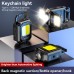 Mini LED Flashlight Keychain Light Double COB Lights  with Magnet Built-in Battery USB Rechargeable Work Lights
