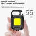 Mini LED Flashlight Keychain Light Double COB Lights  with Magnet Built-in Battery USB Rechargeable Work Lights