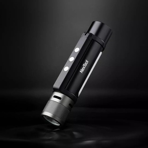 NEXTOOL 6-in-1 1000lm Dual-light Zoomable Alarm Flashlight USB-C Rechargeable Mobile Power Bank Magnetic Camping Work Light