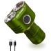 Niwalker ETmini M1 V2S 3000LM 185M Throw EDC Flashlight CW&NW Handheld with Magnetic Tailcap Type-C Rechargeable High CRI LED Pocket Clip Flashlight Power by 18350 Battery Waterproof Torch