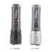 Solar Portable Torch Keychain Telescopic Zoom 30W/XHP50 LED Strong Light 18650 Type-C Flashlight Multi Light Source Outdoor Portable Emergency Lighting 7 Modes